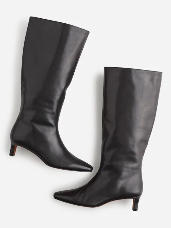 Madewell Shoes - Madewell The Dimes Kitten-Heel Knee-High Boot in Black Leather 8 M $298 NR832